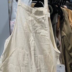Billabong Cream Linen overalls